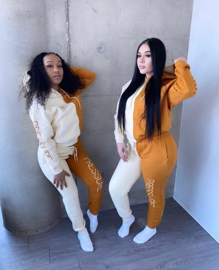 TAN PRESSURE JOGGER SET
