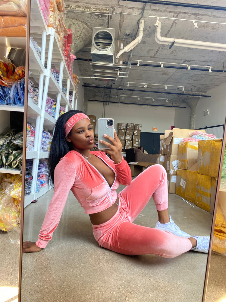 PINK PLAY GIRL TRACKSUIT