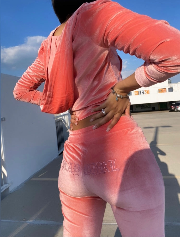 PINK PLAY GIRL TRACKSUIT