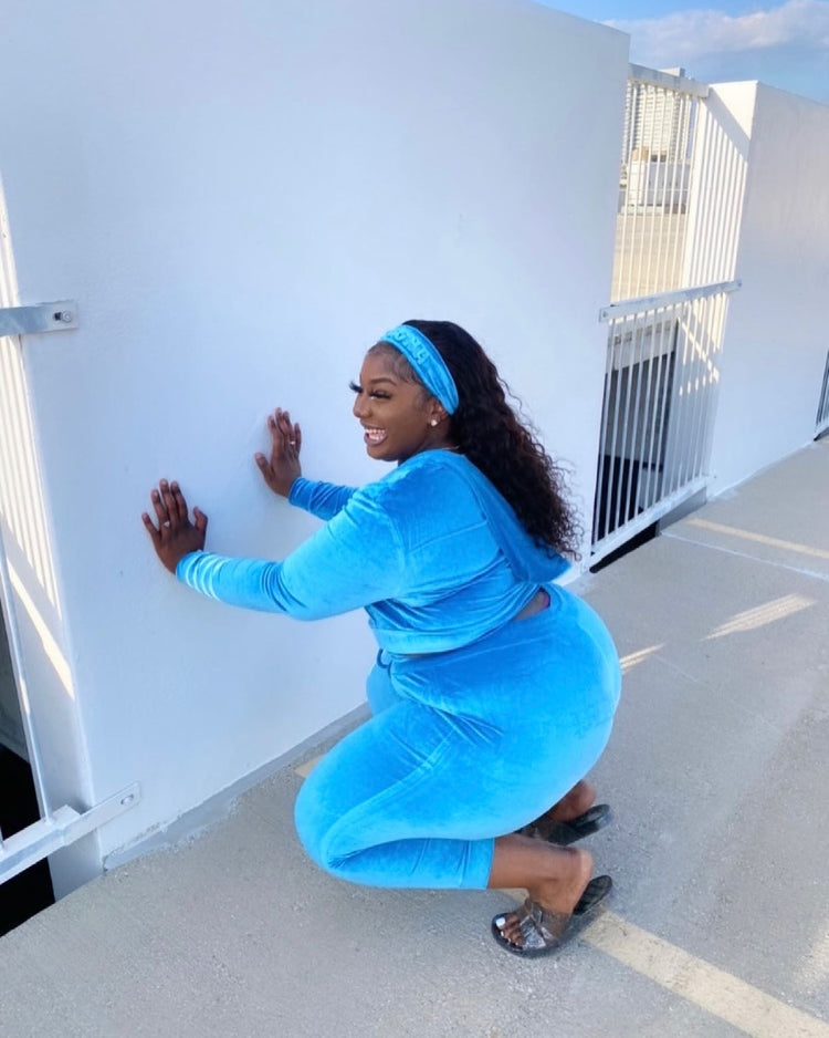 BLUE PLAY GIRL TRACKSUIT
