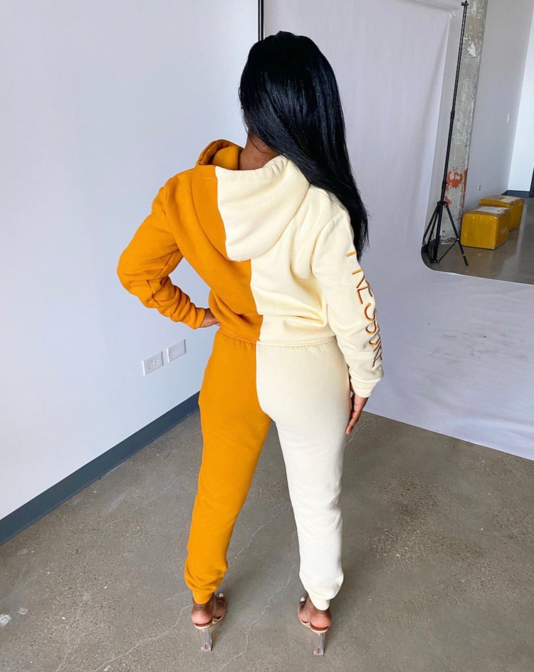 TAN PRESSURE JOGGER SET