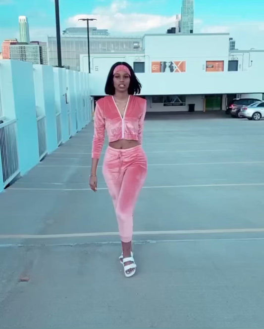 PINK PLAY GIRL TRACKSUIT