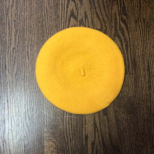 MUSTARD BERET HAT