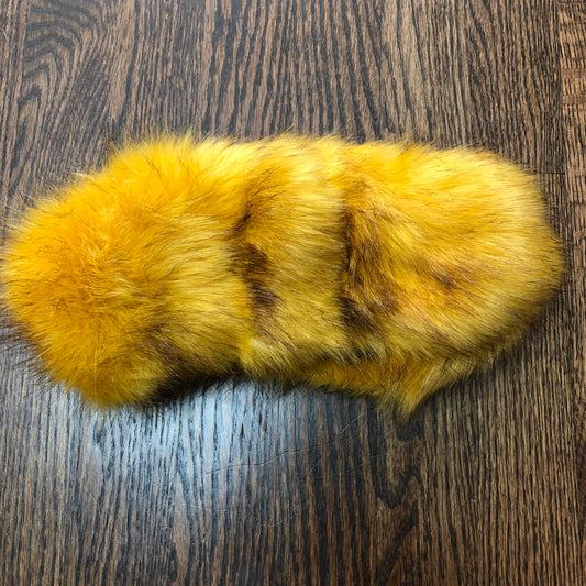 YELLOW FUR HEADBAND