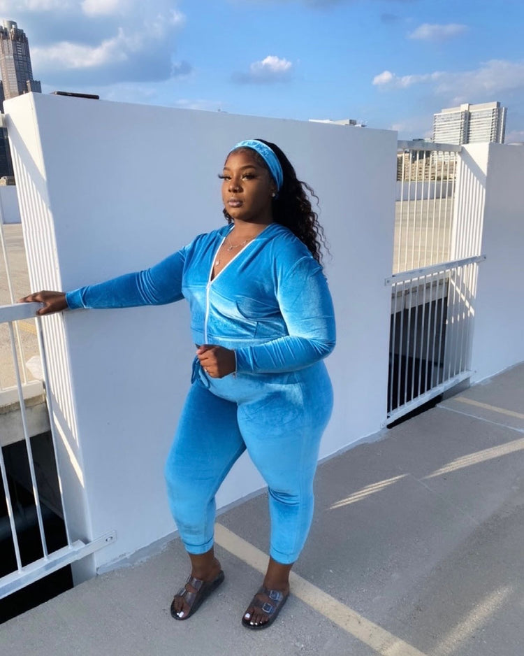 BLUE PLAY GIRL TRACKSUIT